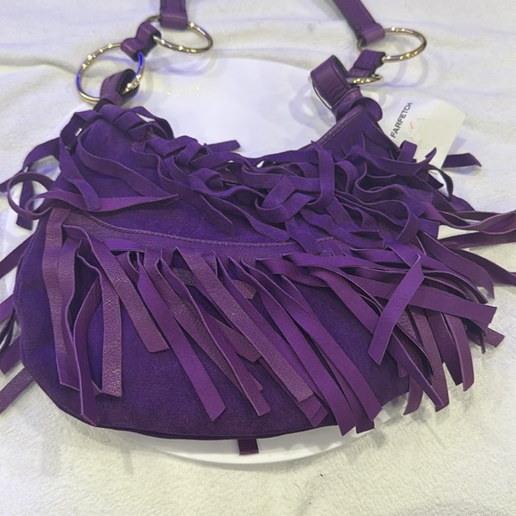 YSL yves saint laurent La Boheme purse color: purple shoulder bag Vintage - Picture 2 of 5